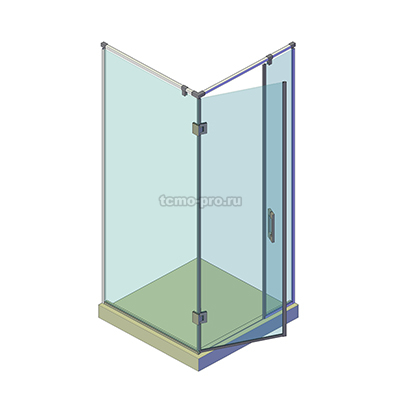 SND600-0014-П Угловая кабина с использованием П-образного профиля